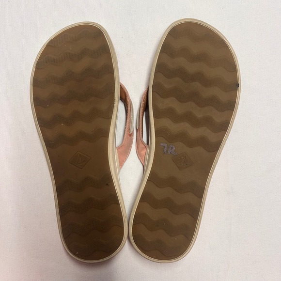 Sperry Women's Flip Flops Sandals Pink Leather Boat Shoes Size‎ 10M - Picture 5 of 6